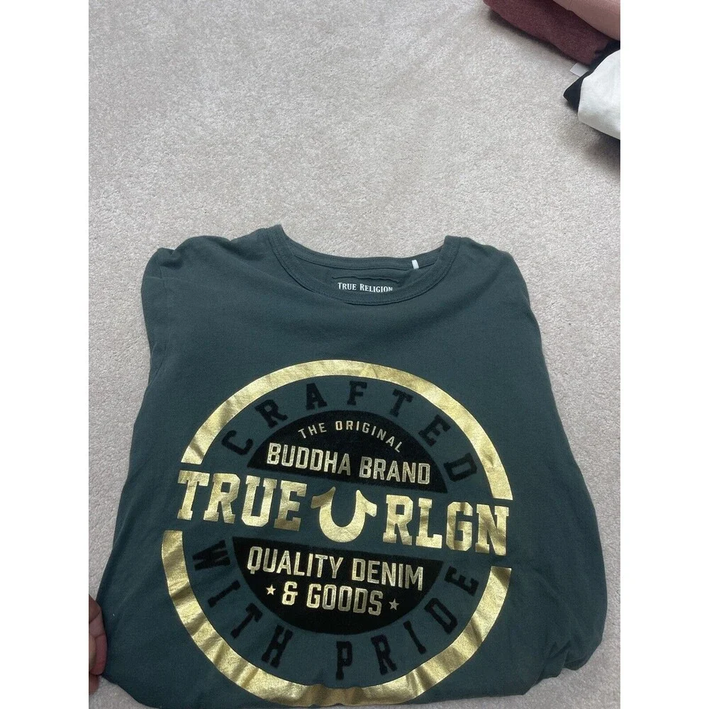 True Religion T Shirt Army Green